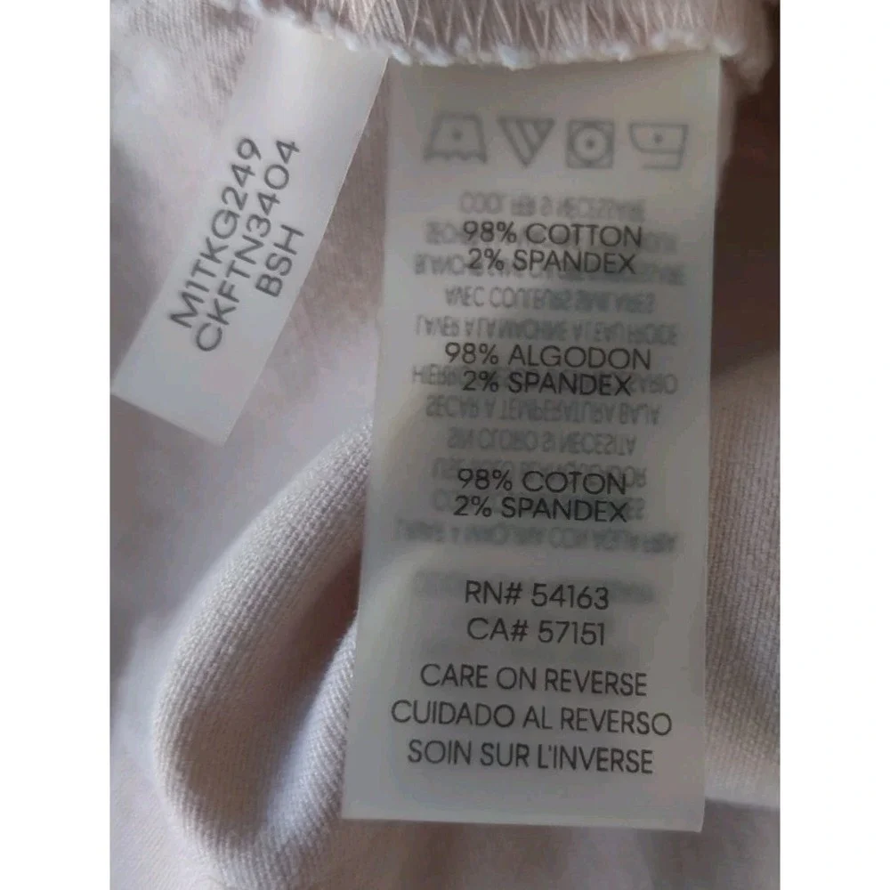 CALVIN KLEIN Blush Pink Stretch Cotton Blend Pants Size‎ 10 Pockets